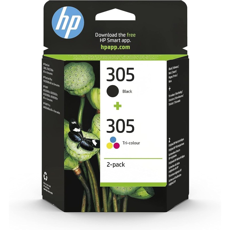 Pack HP 305 – 2 cartouches d’encre noire & couleur – HP original
